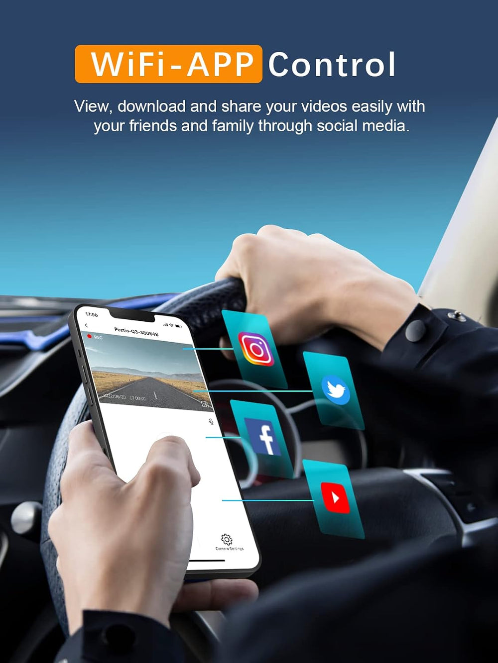 ARIFAYZ Dash Cam WiFi FHD 1080P Car Camera, Front Dash Camera for Cars, Mini ...