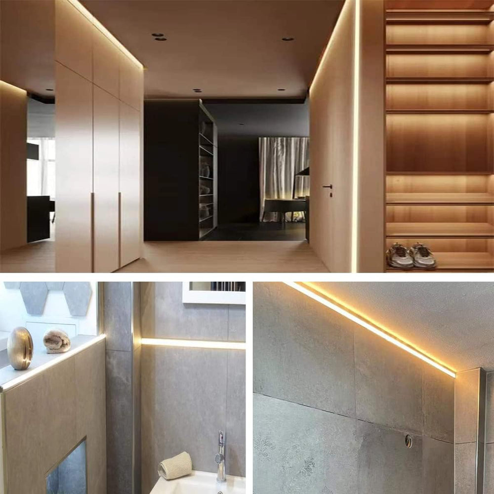 Plaster LED Channel,Trim Edge Tile Drywall LED Strip Channel 6x1m