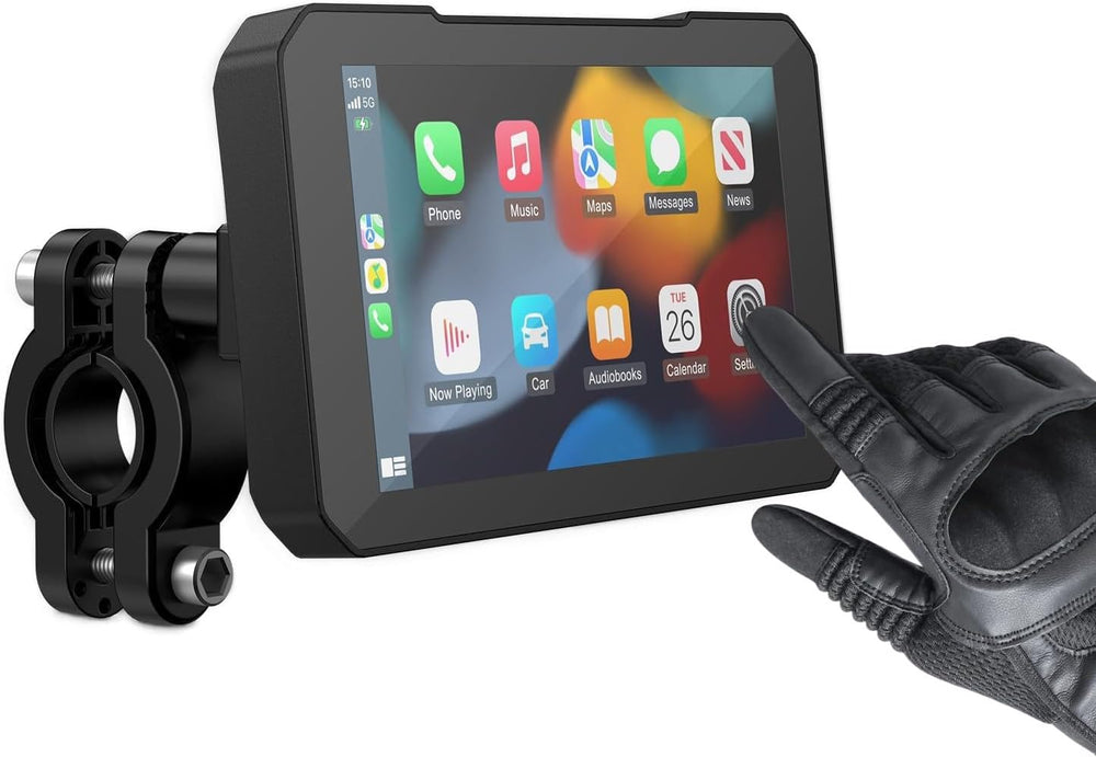 C3 Plus Motorcycle Carplay, 5-inch HD Touchscreen, GPS Navigation System with...