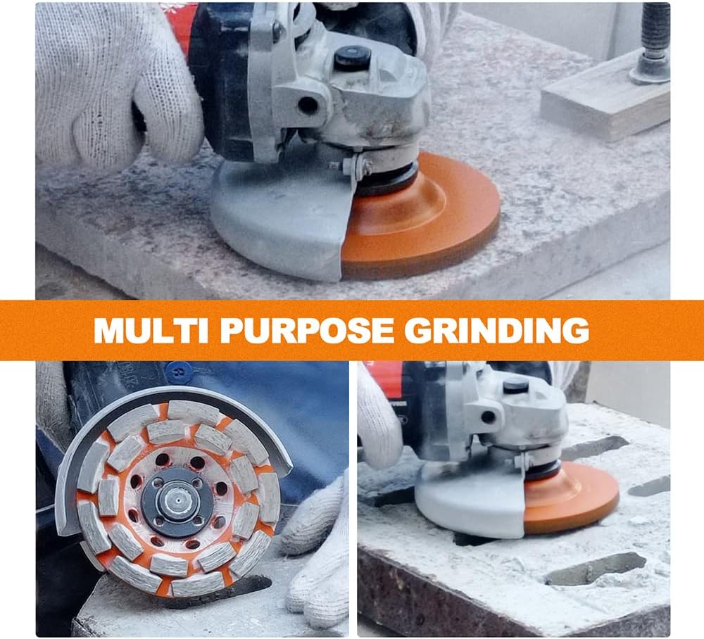 Concrete Diamond Grinding Cup Wheel,BRSCHNITT 7 inch Angle Grinder Diamond Do...