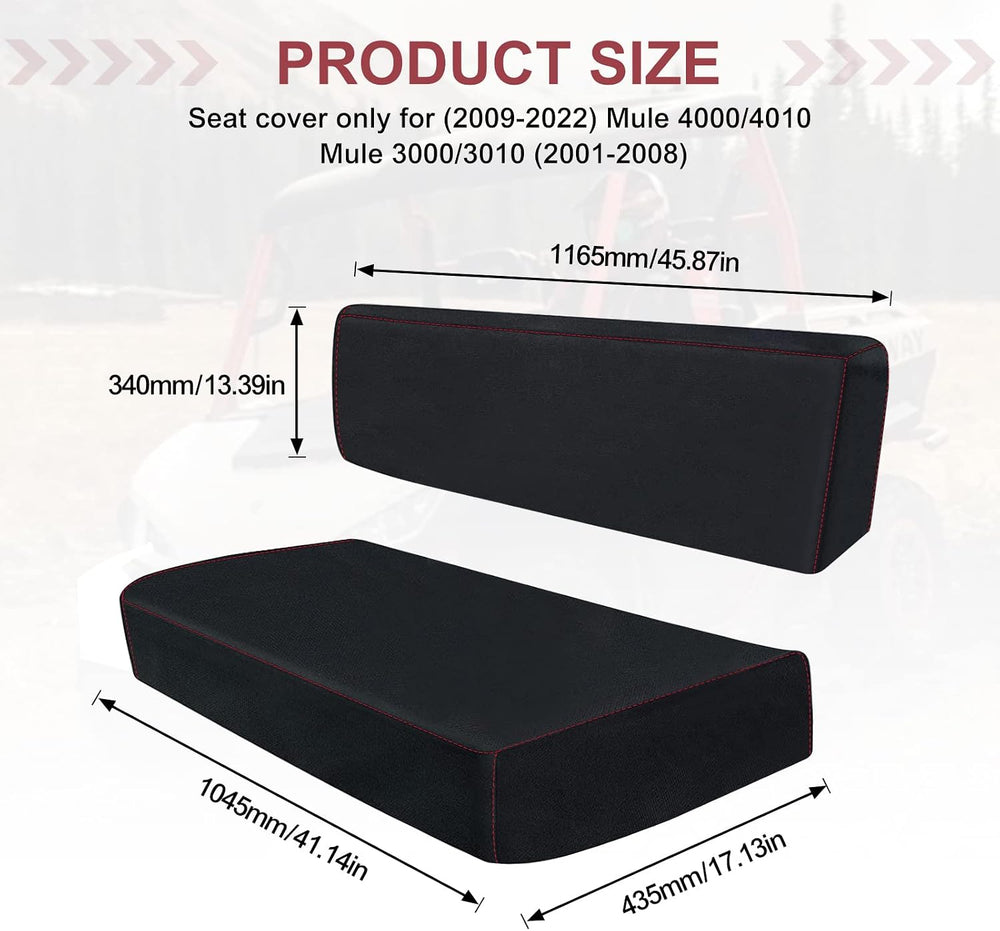 BORDAN UTV Waterproof Seat Cover for Kawasaki Mule 4000 4010 2009-2025, Heavy...