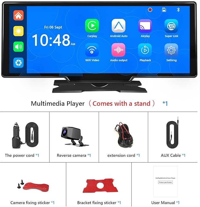 Portable Carplay Screen for Car 9.28" Carplay & Android Auto Car Tou...