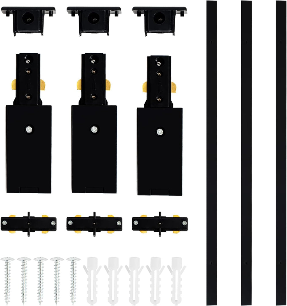 VANoopee 10FT H Track Lighting Rails Kit, Black