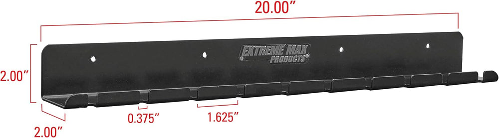 Extreme Max 5001.6171 Wall-Mount Pneumatic Air Tool Rack Holder for Enclosed ...