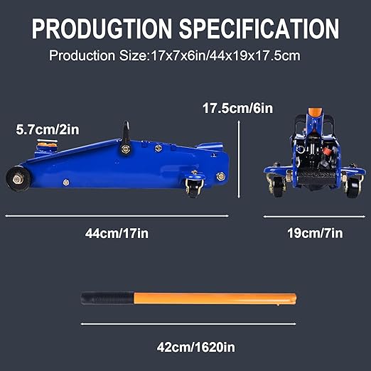 Hydraulic Floor Jack, 2 Ton Portable Car Jack Lift