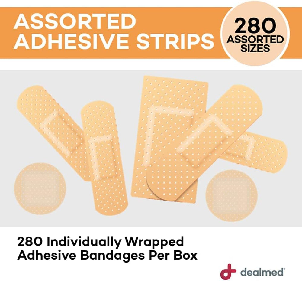 Dealmed Adhesive Bandages Variety Pack - Sterile First Aid - 3360 Count