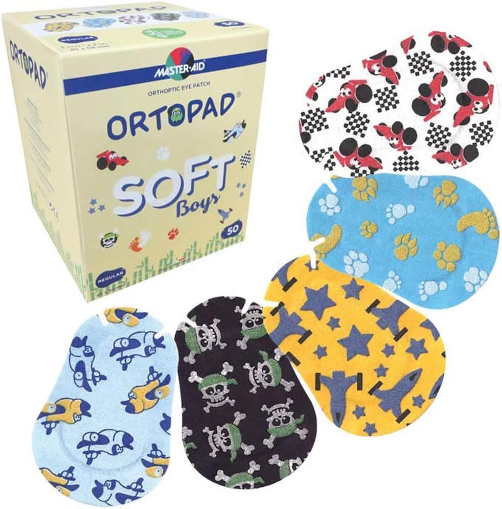 Ortopad® Adhesive Eye Patches, Airplanes Pack, 50/bx, Reg Size 4+ yr