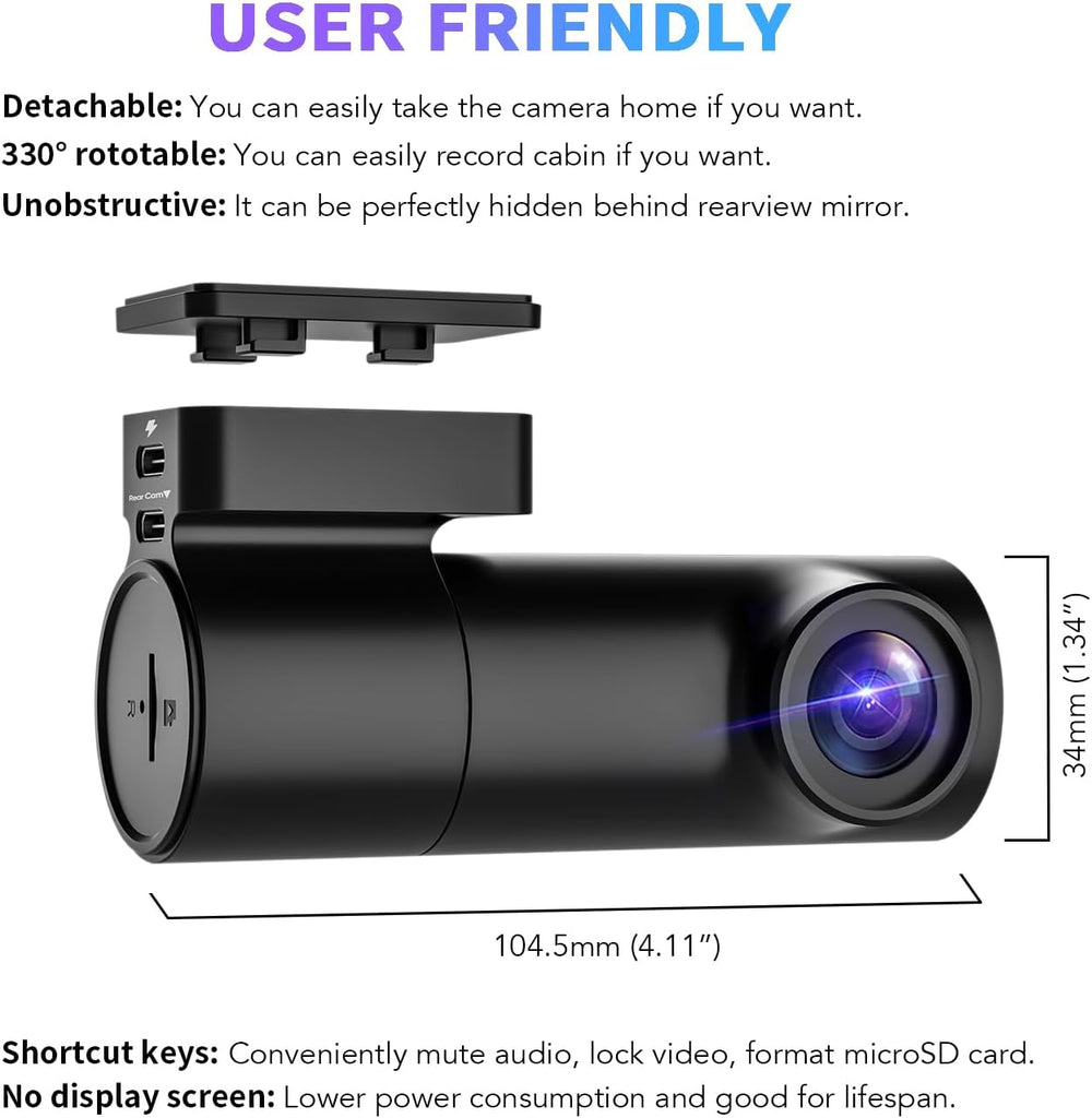 4K+2K Dual Dash Cam Front and Rear, Starvis 2 IMX678 with HDR