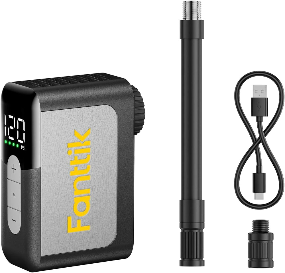 Fanttik X10 Ace Mini Electric Bike Pump, 120PSI, 22s Inflate, Auto Stop