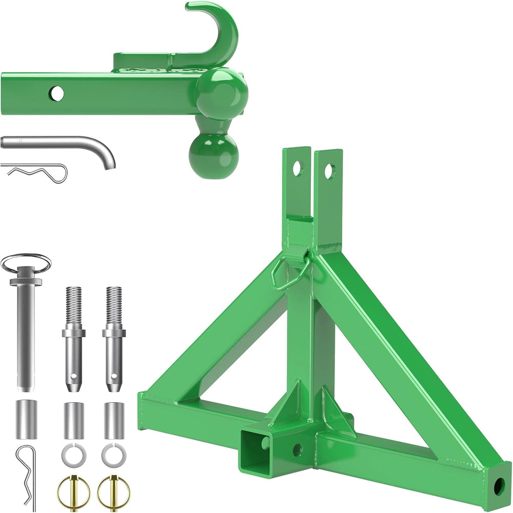 3 Point Trailer Hitch 2โ Receiver for Cat 1 Tractor Quick Hitch Attachment