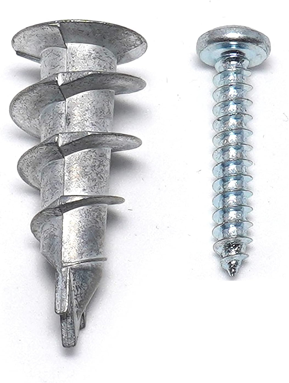 CONFAST Zinc Self-Drilling Metal Drywall Anchors Kit with Screws, 200 Pieces ...