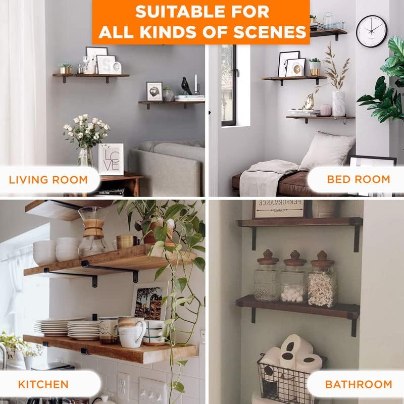 BATODA 12" Z Shelf Brackets with Lip for 11.25" Boards, Heavy Duty,...