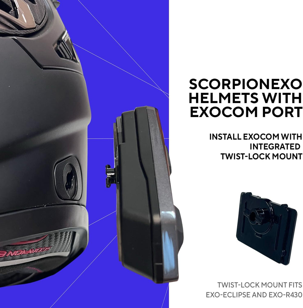 EXOCOM Link-1 Motorcycle Helmet 4 Rider Comm Bluetooth System Single Pack
