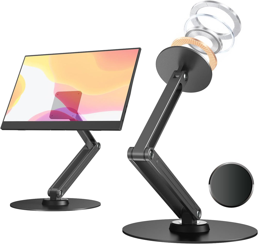 UPERFECT Magnetic VESA Stand, Adjustable Aluminum Arm for Portable Monitor