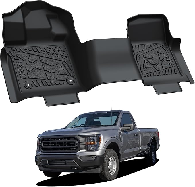 LASFIT Front Floor Mats for Ford F-150 2015-2025 Regular Cab Carpet Floor