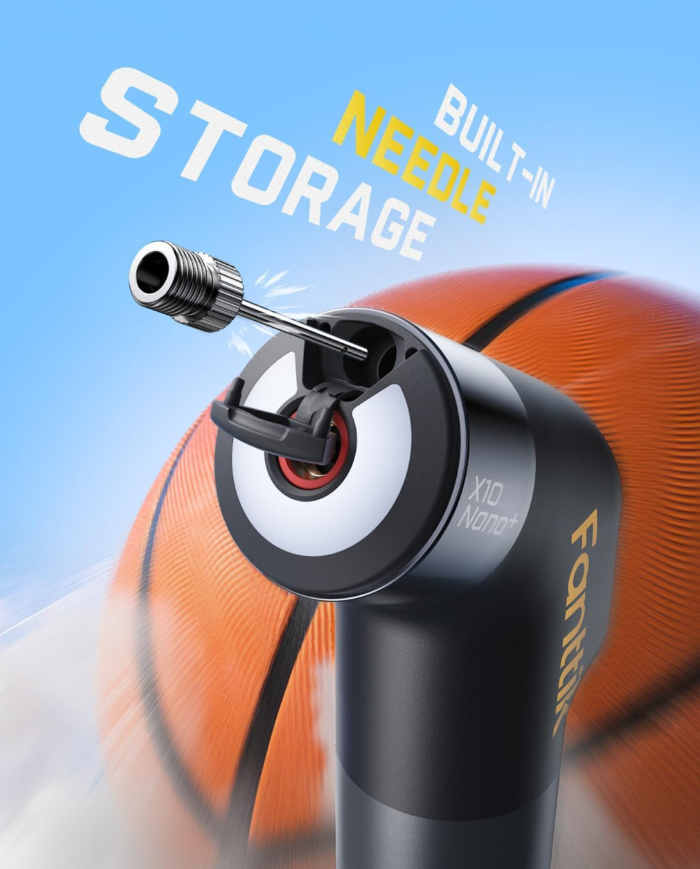 Fanttik X10 Nano+ Electric Ball Pump, Inflate & Deflate, Auto-Shutoff