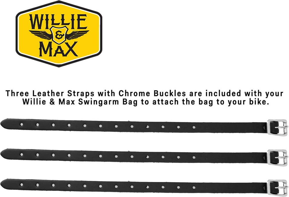 Dowco Willie & Max Black Jack Swingarm Bag - Black Buckle - Triangulated ...