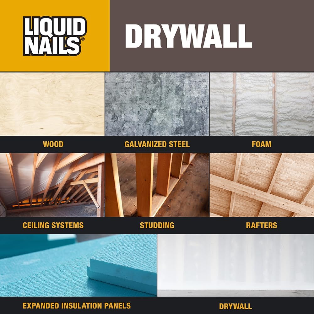 Liquid Nails Drywall 28 oz. Off-White Interior Construction Adhesive Low VOC,...