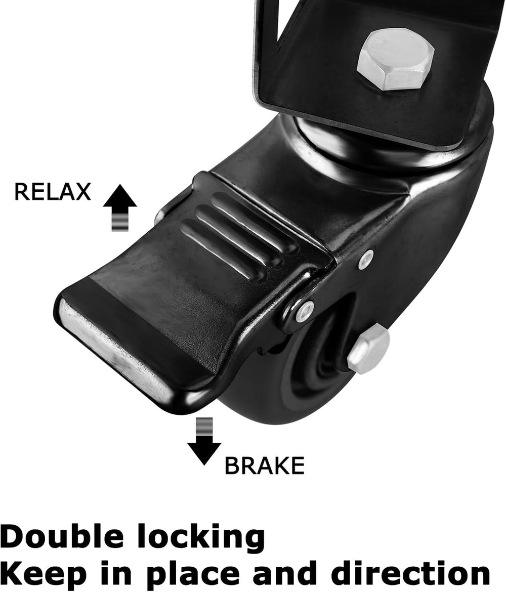 8PCS Storage Rack Caster Wheels,3" Heavy Duty Locking Caster Wheels Ware...