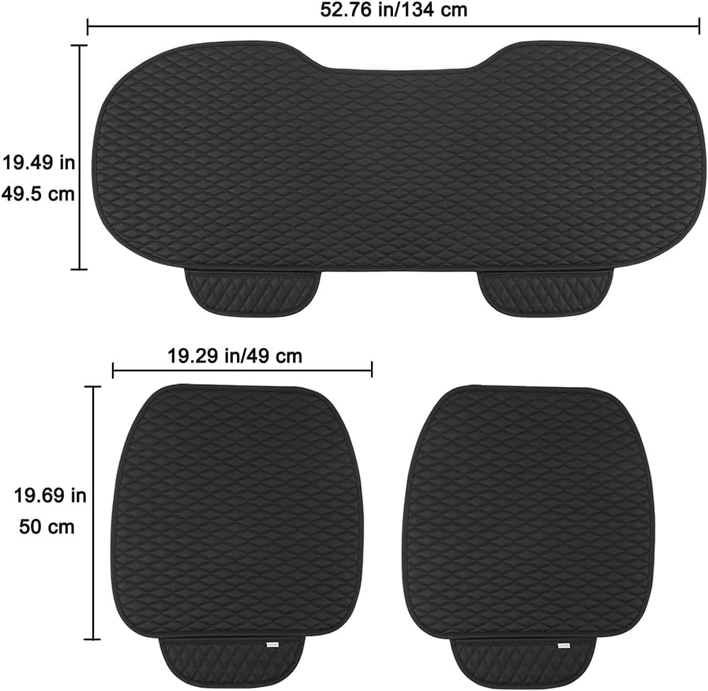 West Llama Pu Leather Car Seat Bottom Covers Protectors Include 1 Pair Front ...