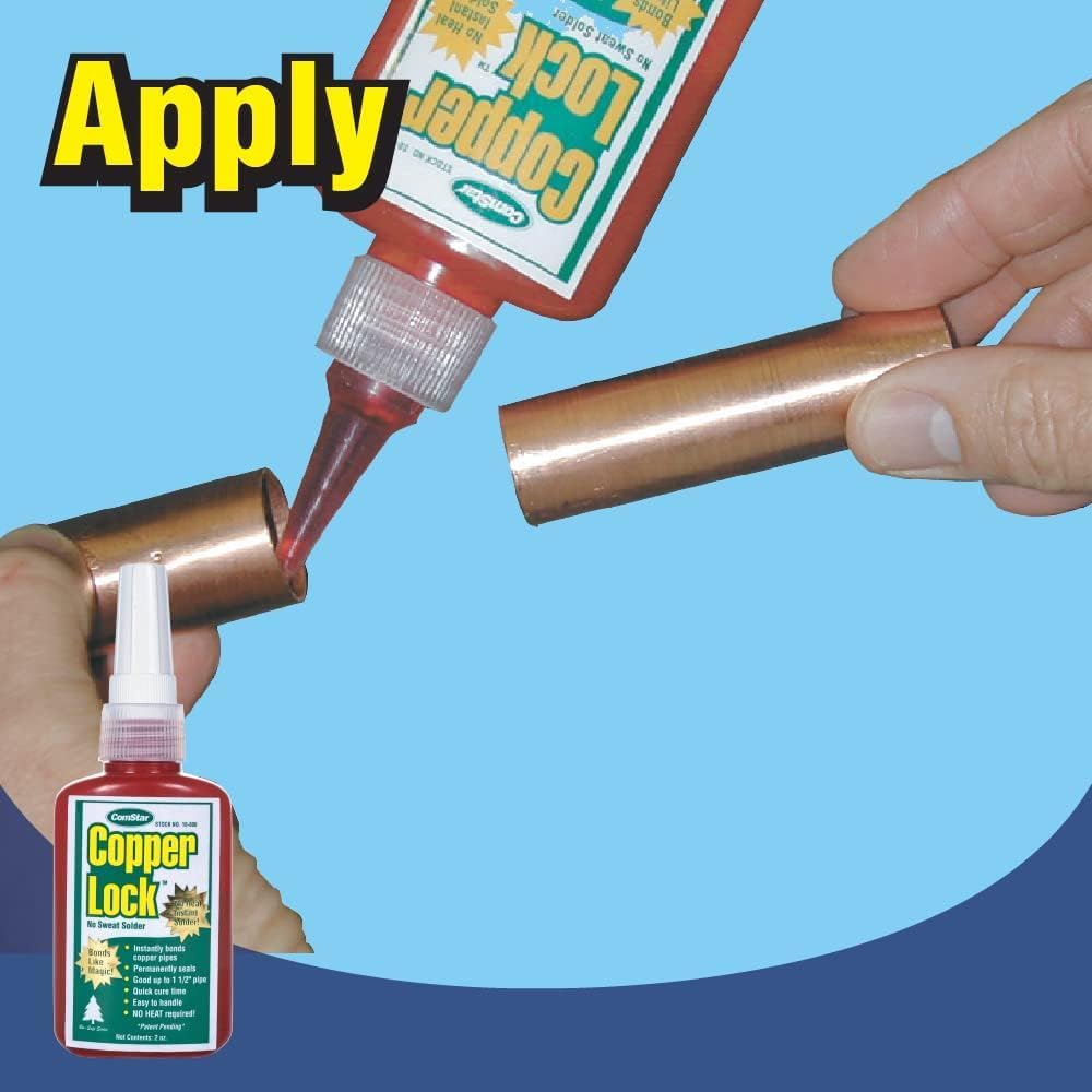 Copper Lock 2 oz No-Heat Liquid Solder, Pipe & Coupling Solder 12PC