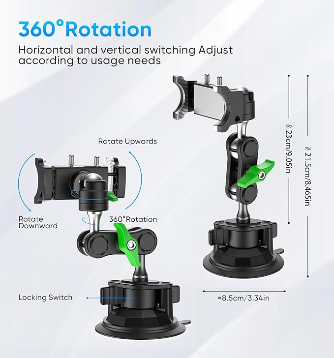 MAGIC JOHN Car Phone Holder, Ultra-Durable Mteal Phone Holders
