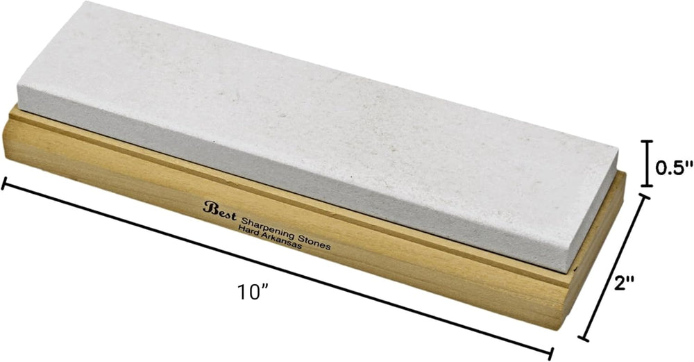 Arkansas Sharpening Stone Set - Wood Mounted 10"