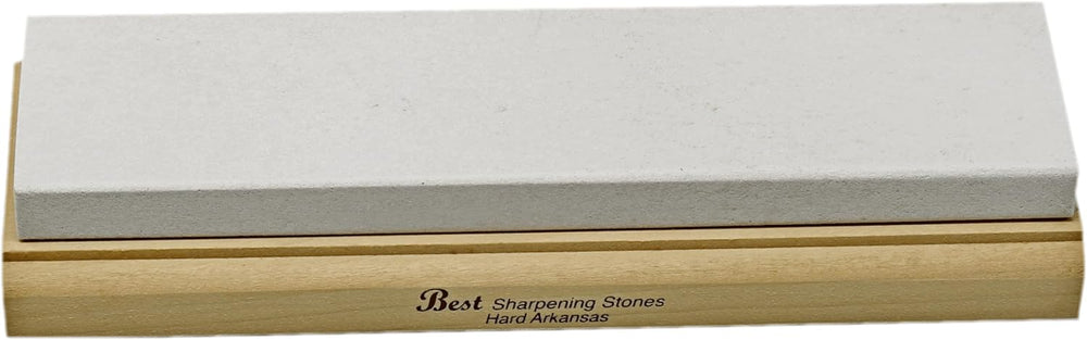 Arkansas Sharpening Stone Set - Wood Mounted 8"