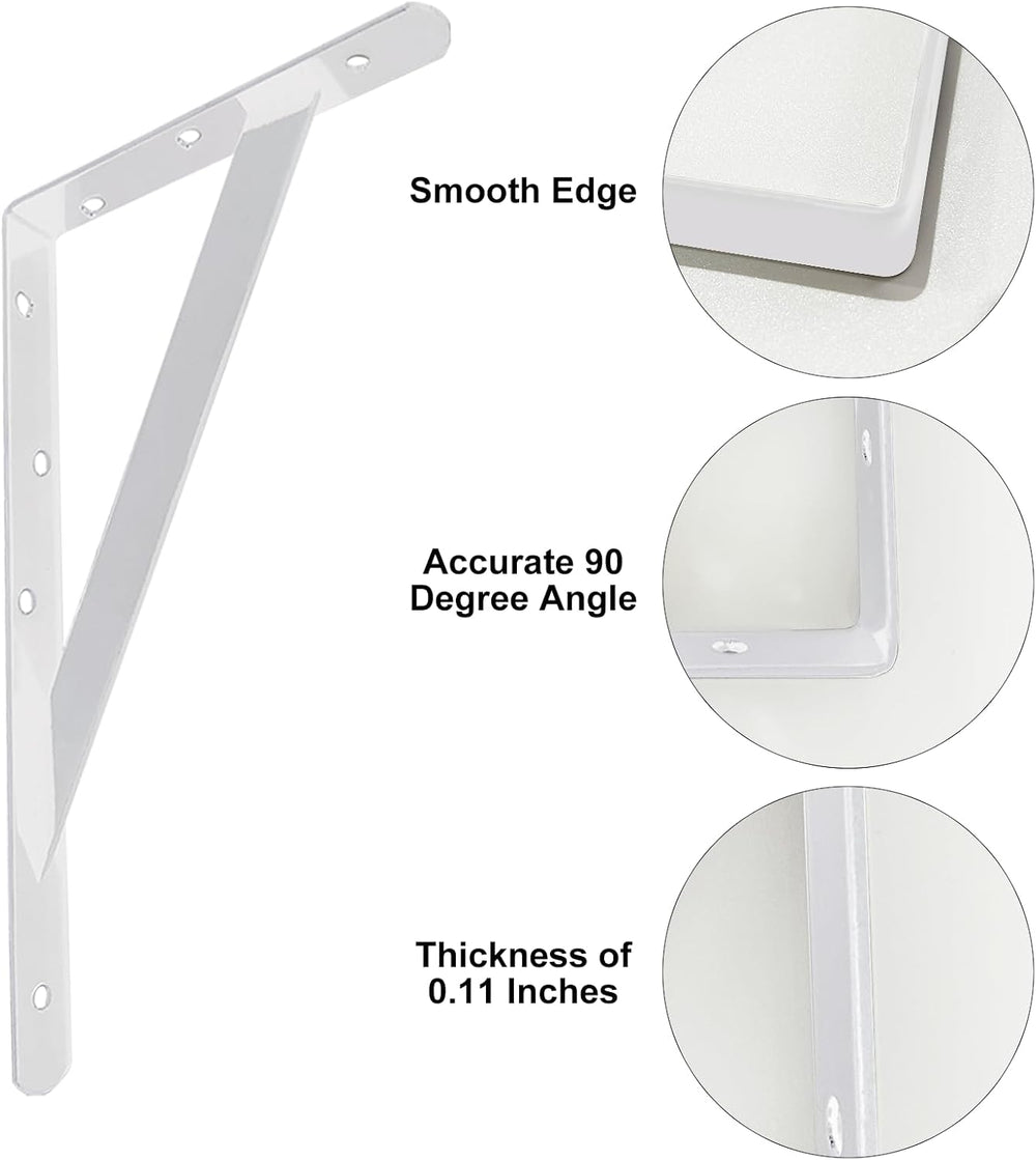 Heavy Duty Shelf Brackets Wall Mount Steel Bracket Wall Brackets for Shelves ...