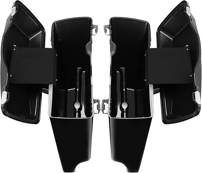 XFMT Motorcycle Stretched Saddlebags 5" Extended Hard Saddle Bags