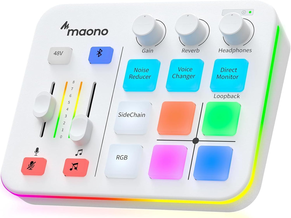 MAONO G1 Neo Gaming Audio Mixer Audio Interface with XLR Input & 48V