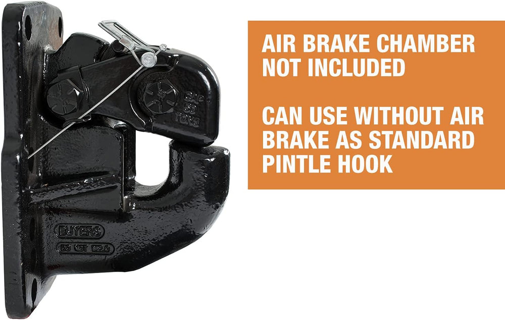Buyers Products PH55 50 Ton Air Compensated Pintle Hook, 10 Hole Mount, Heavy...