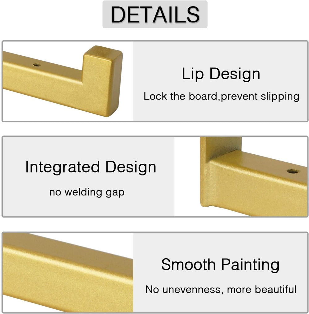 OVOV 6 Pack Heavy Duty Shelf Brackets Wall Mounted Industrial Farmhouse Float...