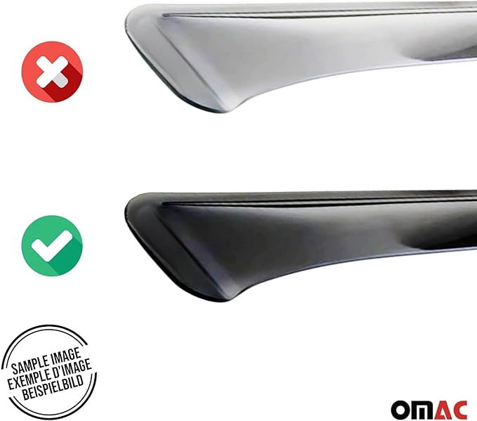 OMAC Window Visor Vent Rain Guard Deflector (4 Pcs)