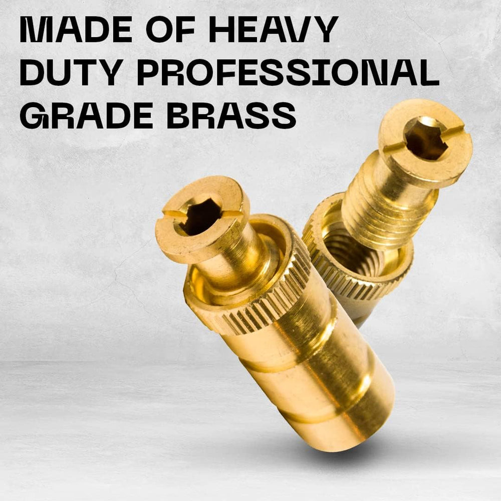 Brass Pool Cover Anchors, 20 Pack Fits 3/4" Concrete & Paver Deck