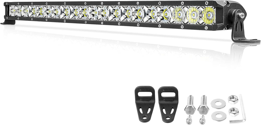 OFFROADTOWN 20 Inch LED Light Bar Single Row Off Road Bumper Driving Light