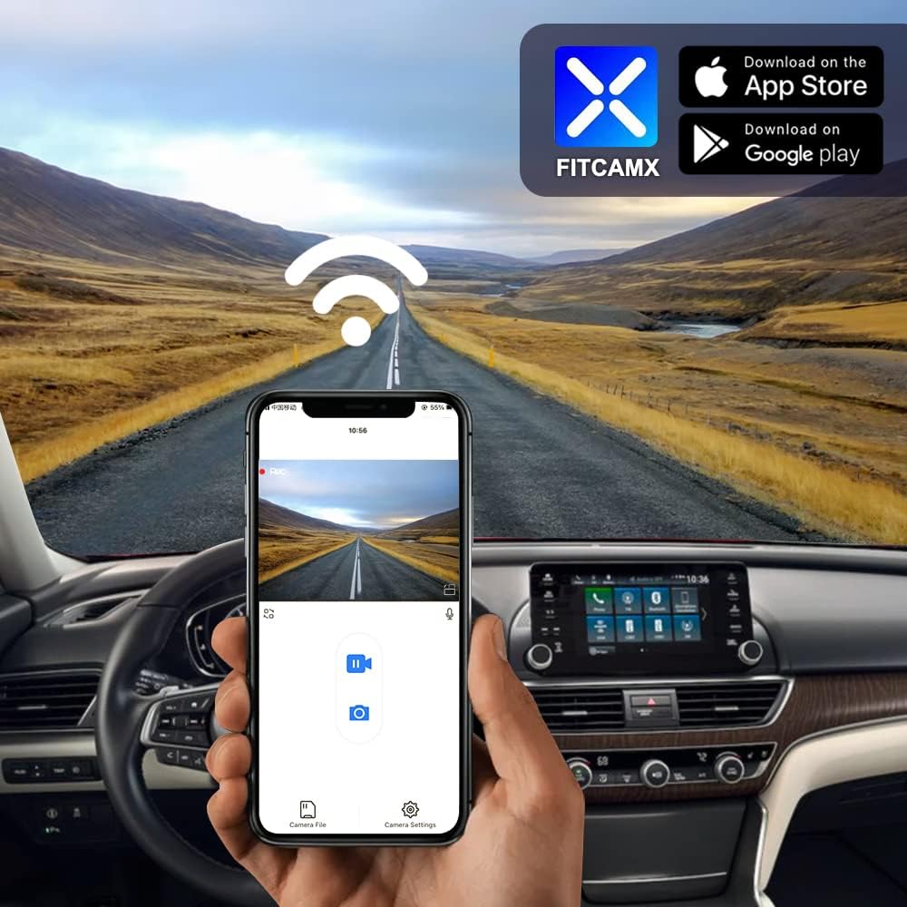 Fitcamx 4K Dash Cam Suitable for Honda Accord 2018-2022 Hybrid (Model A) LX S...
