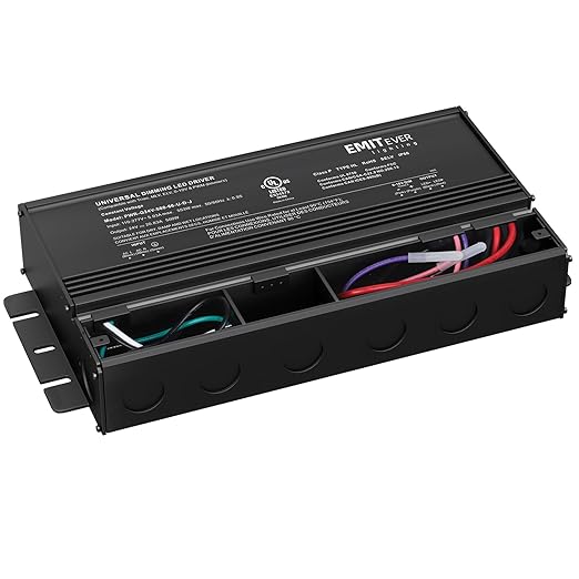 EMITEVER Dimmable Led Driver, 500W AC 110V-277V to DC 24V Transformer, 5-in-1
