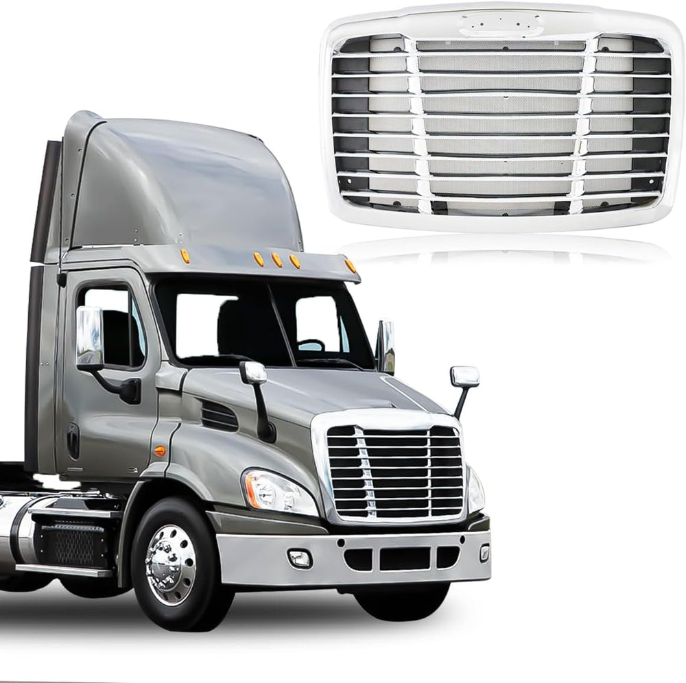 Front Hood Radiator Grille With Bug Screen Compatible With 2008-2017 Freightl...