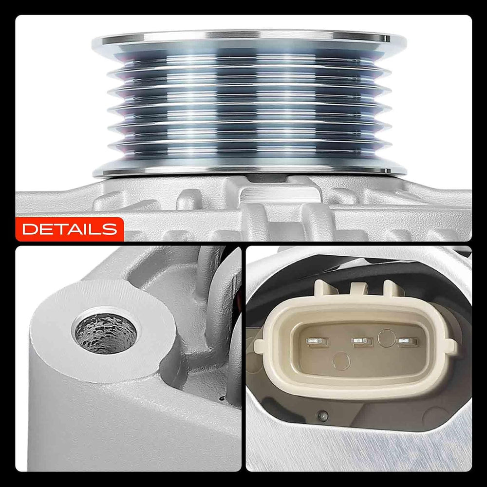 A-Premium Alternator, 12V 100A 6-Groove Pulley CW, Compatible with Lexus