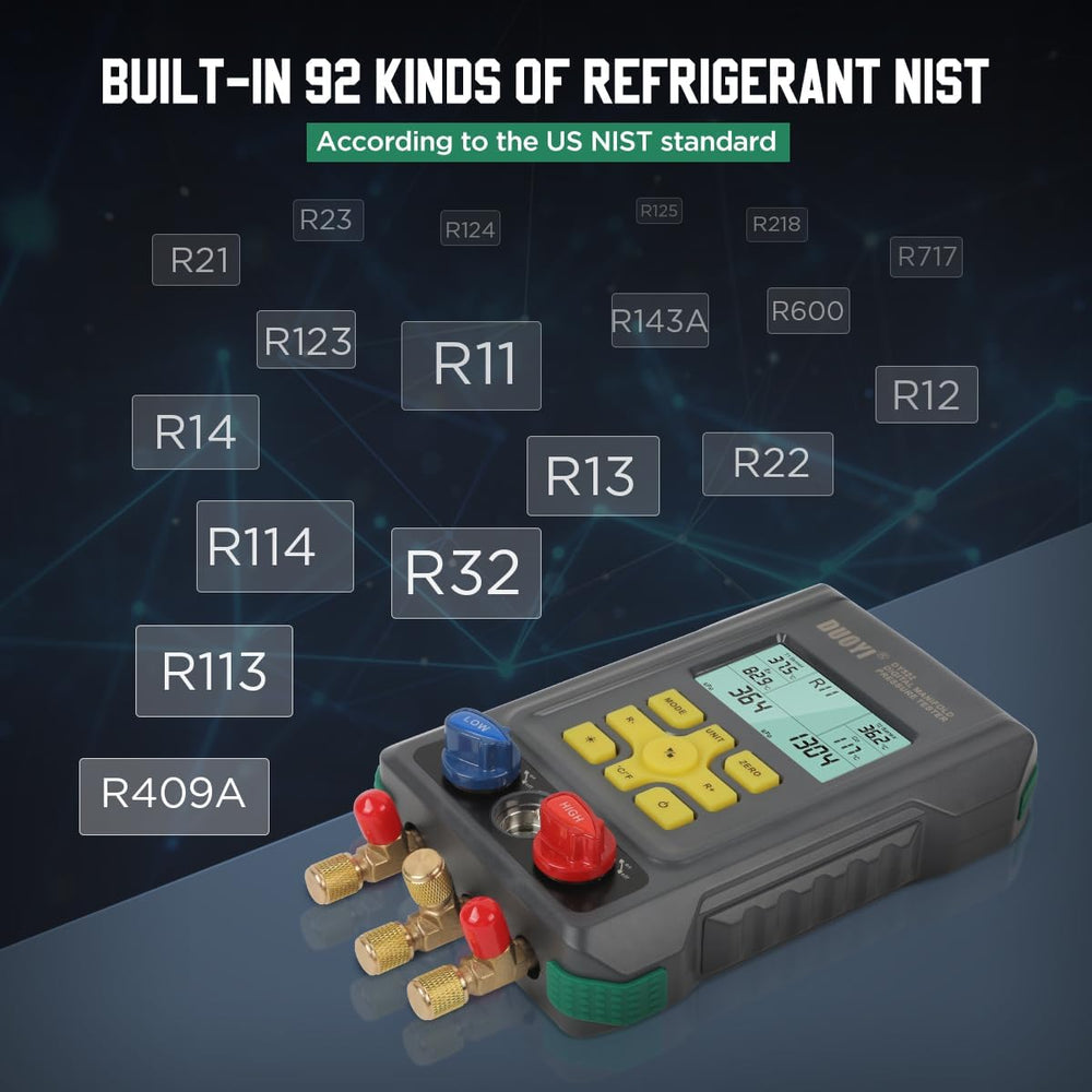 Digital Manifold Gauges HVAC for 92 Refrigerant Digital Gauges HVAC pressure&...