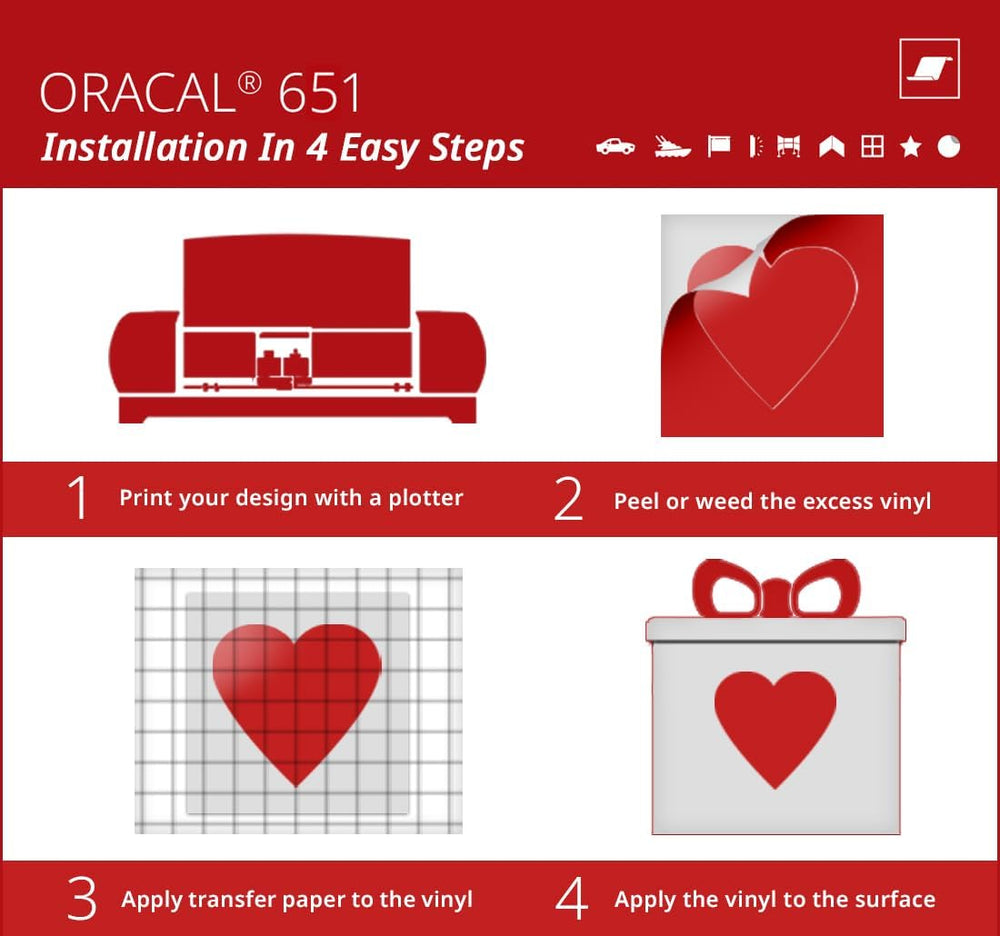 ORACAL 651 Matte Grey Vinyl Durable Roll Easy to Weed Permanent Adhesive Craf...