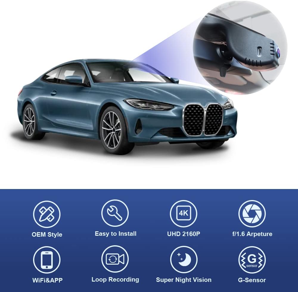 Fitcamx 4K Dash Cam Suitable for BMW 3 4 Series M3 M4 2020-2024 (Model B) 330...