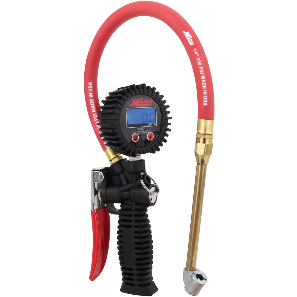 Milton S-576D Pro Digital Tire Inflator with Pressure Gauge, 15" Hose Cl...