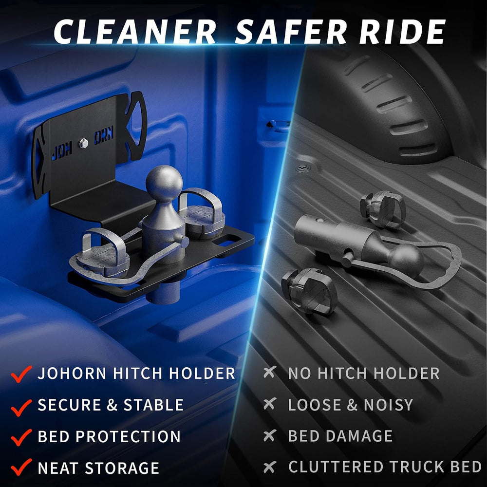Johorn Gooseneck Hitch Holder for Truck Bed, Hitch Storage Compatible with 20...