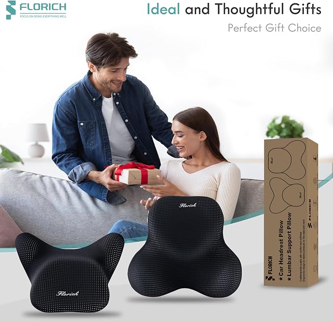 FLORICH Lumbar Support Pillow and Neck Headrest Pillow