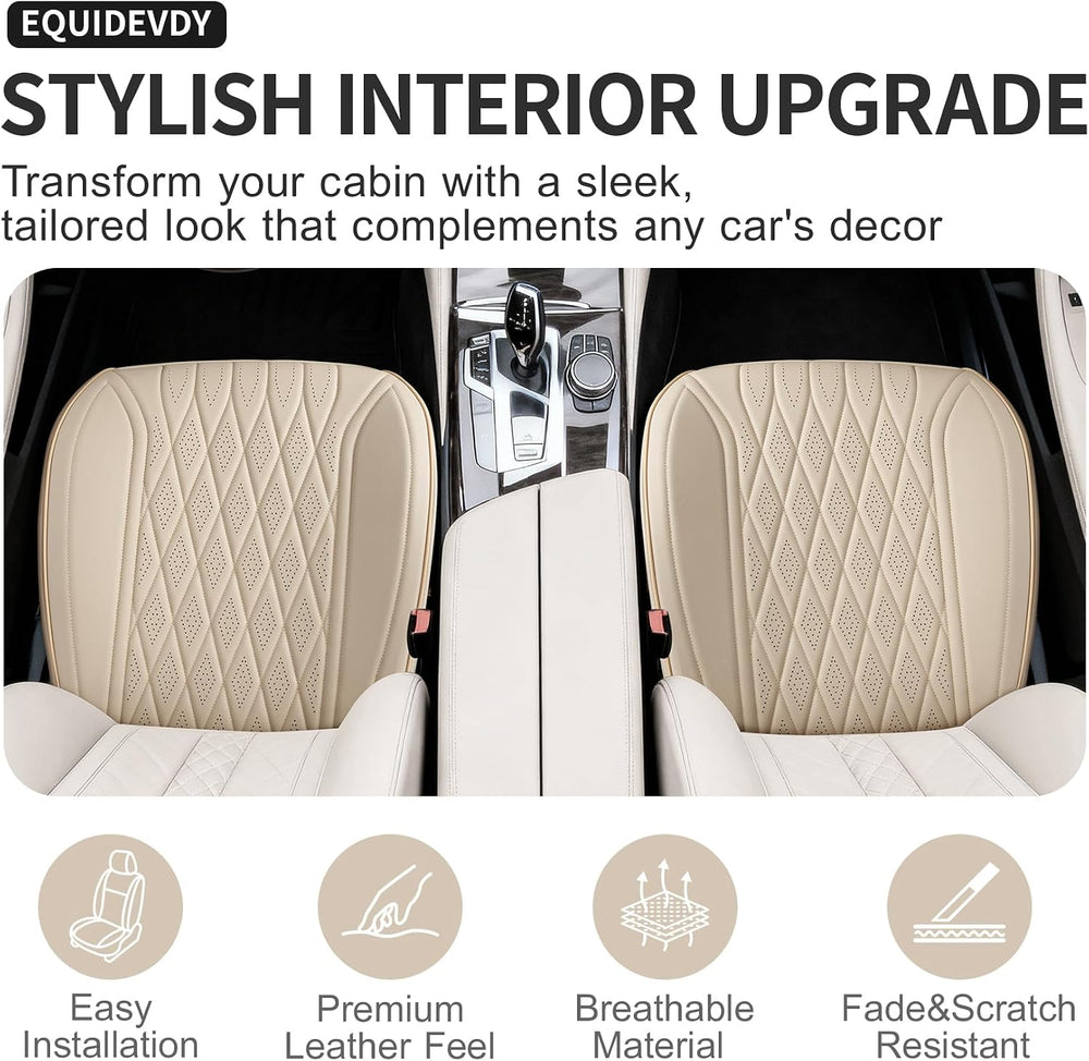 2 Pack Leather Front Car Seat Covers,Bottom Seat Covers for Cars