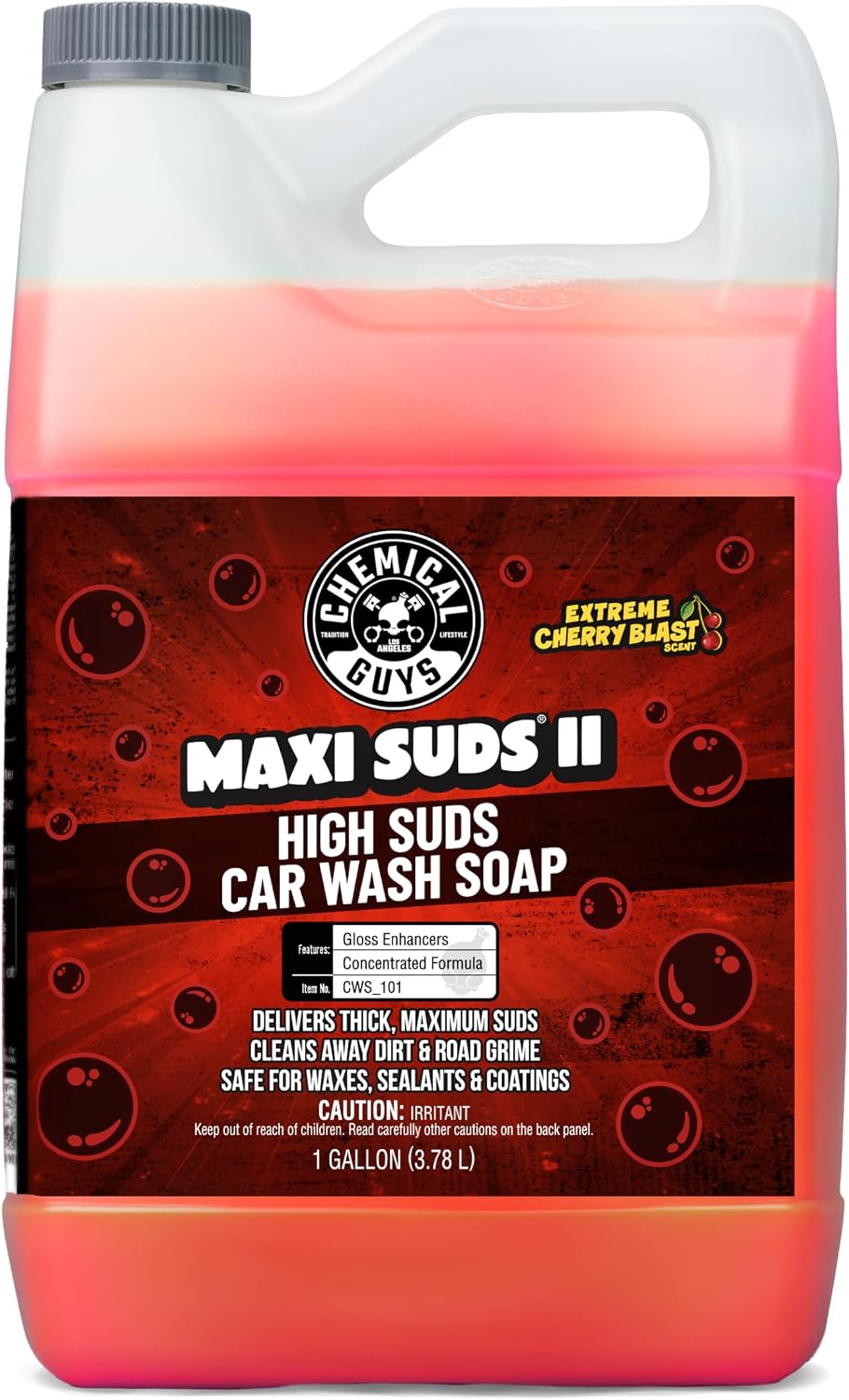 Chemical Guys CWS_101 Maxi-Suds II Foaming Car Wash Soap (Works with Foam Can...