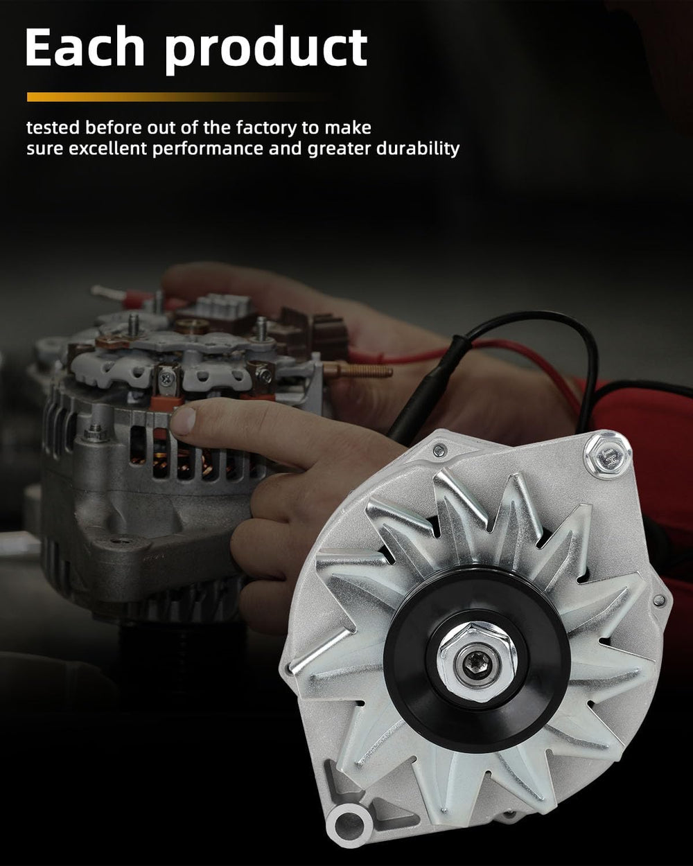 Automotive Alternator For Chevy One Wire 10SI Self-exciting SBC BBC GM Replac...