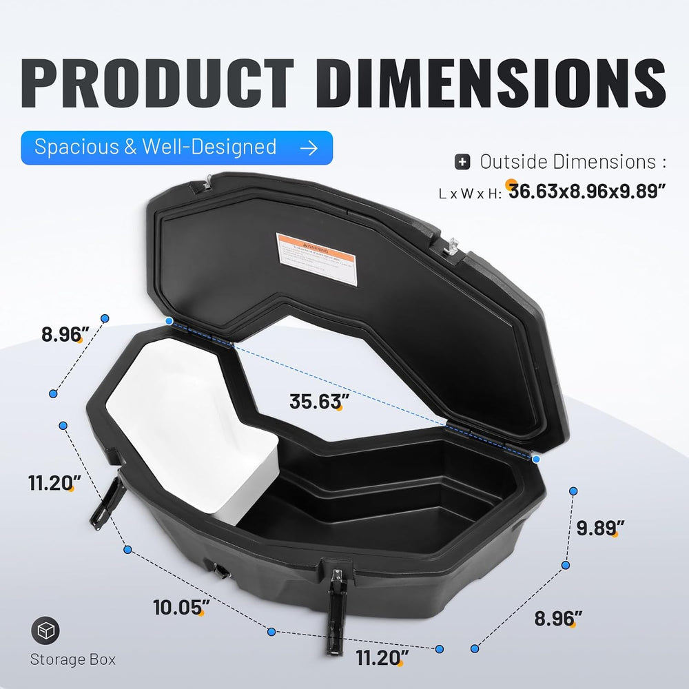 ECOTRIC Rear Storage Cooler Box Compatible with Can-Am Maverick X3 Turbo, Ren...